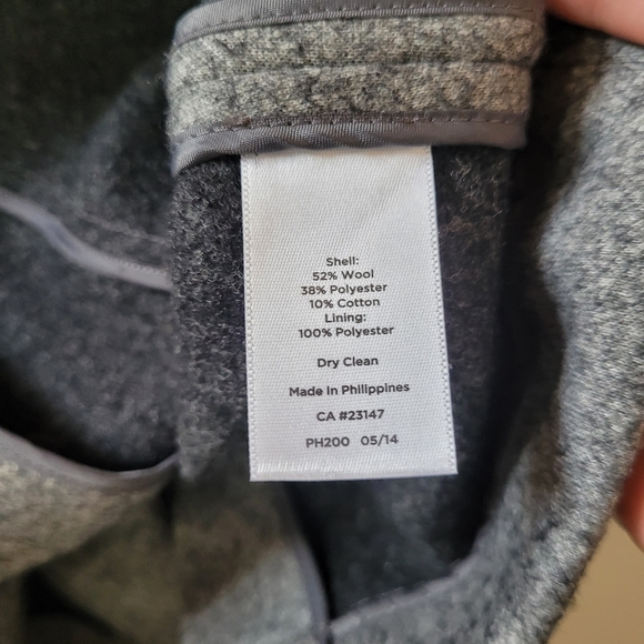 TALBOTS Grey Wool Blend Blazer Jacket Size 14 Petite - Picture 6 of 10